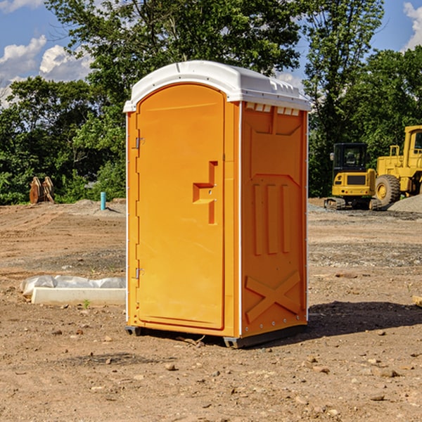 how often are the portable toilets cleaned and serviced during a rental period in Copeland